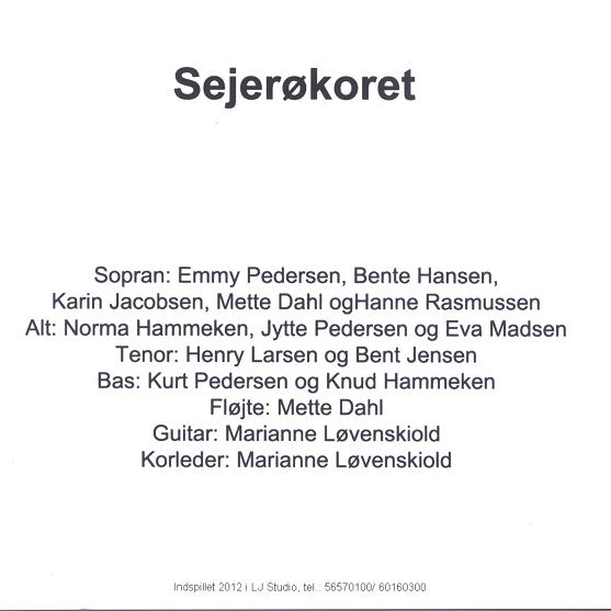 CD med Sejerøkoret 2 red.